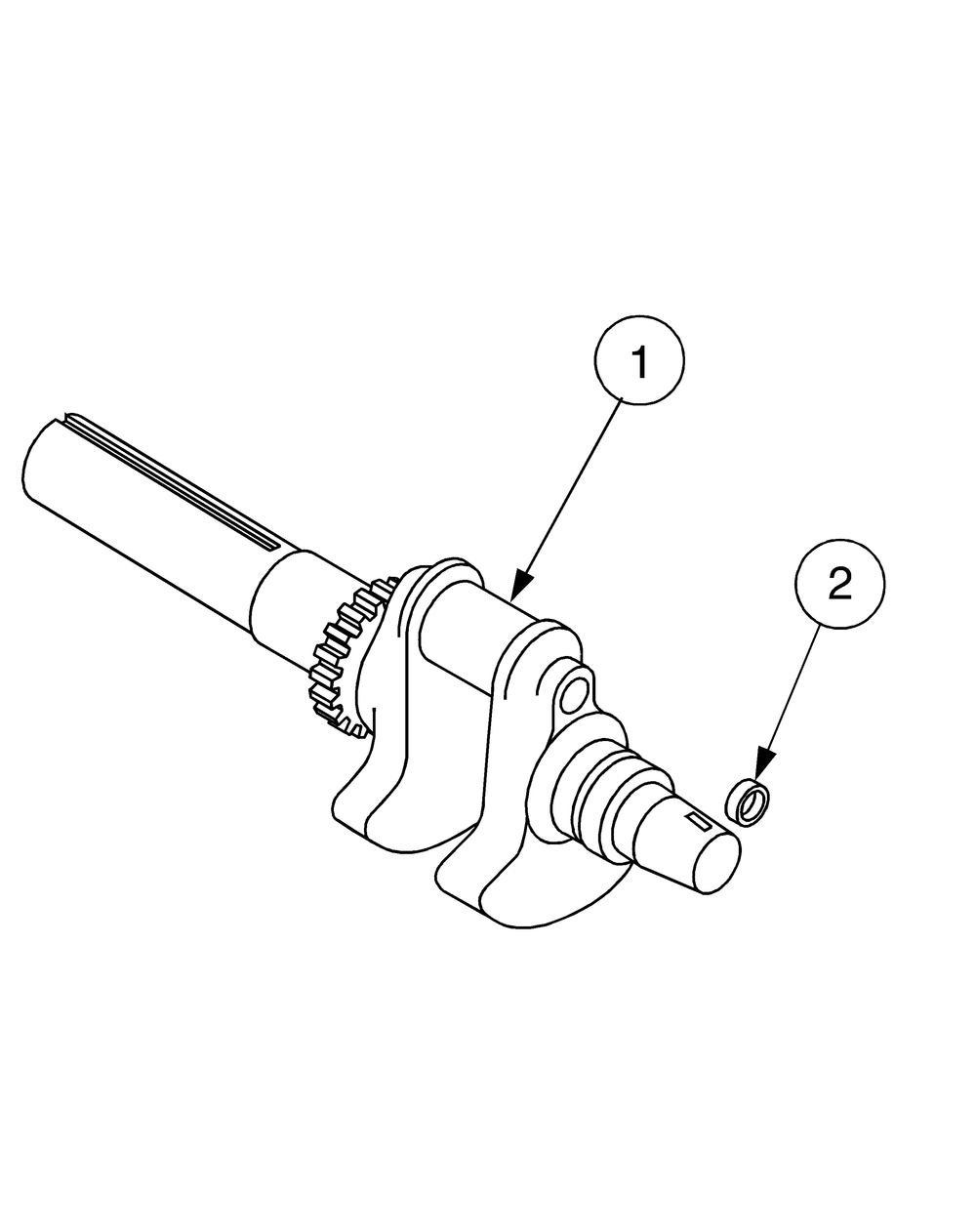 Crankshaft Mfg Date K016 And Before Diagram and Parts List for GT2550 K015-K018-14A2E7P710 Cub Cadet Lawn Tractor